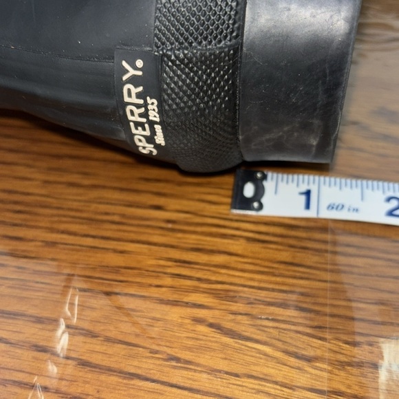 Women’s Sperry black top slider calf boots. For rain or snow.Size 9 EUC - Picture 7 of 7